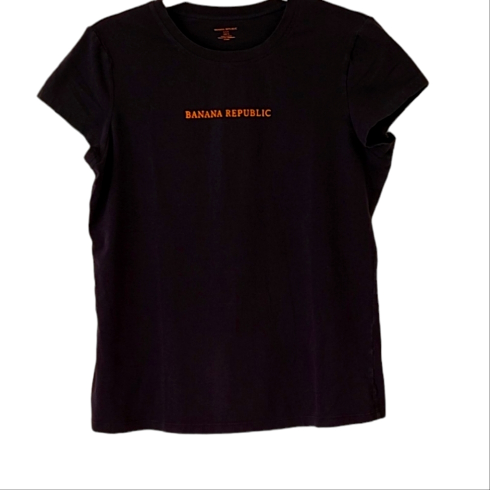 Banana Republic Factory Logo Tee Navy Yellow Size XL